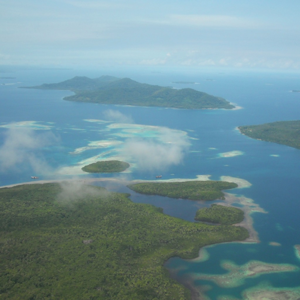 Aerial shot of Bougainville