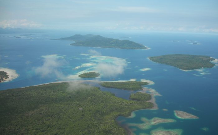 Aerial shot of Bougainville