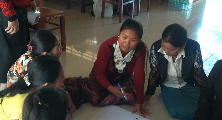 Nou Phallar participating in a training session with Amara. Photo: Amara