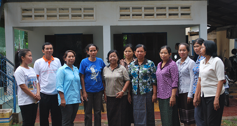 Banteay Srei staff in front of the safe house. Photo: Banteay Srei