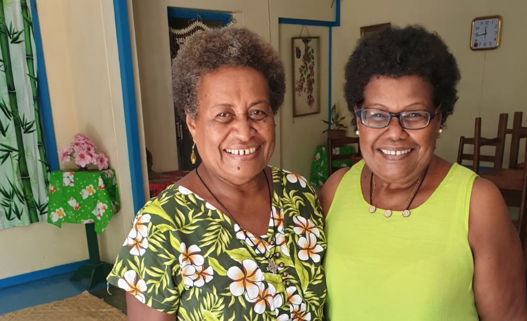 Ethel Suri, Training Coordinator, and Ethel Lado, Project Finance Officer, at Christian Care Centre in Solomon Islands