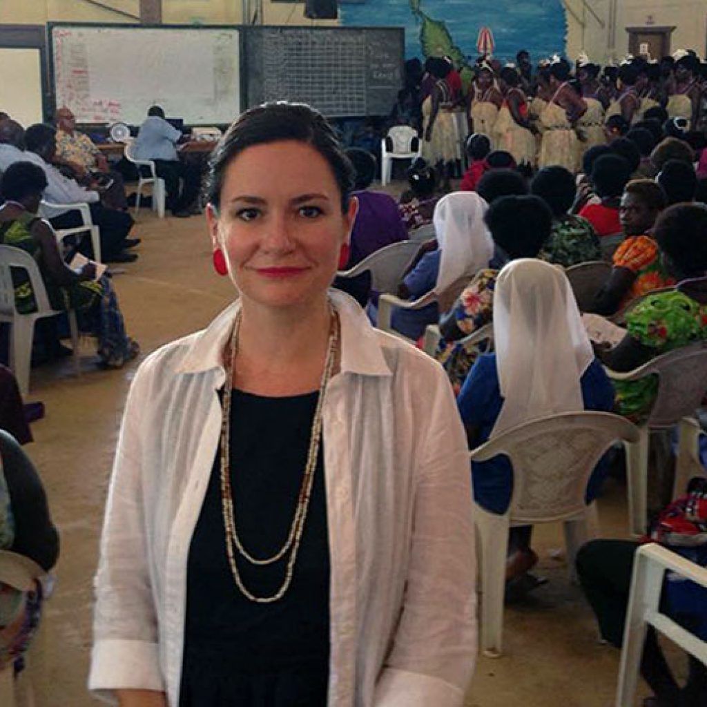 Bettina Baldeschi, IWDA's CEO, at the 2018 Bougainville Women Human Rights Defenders Forum.