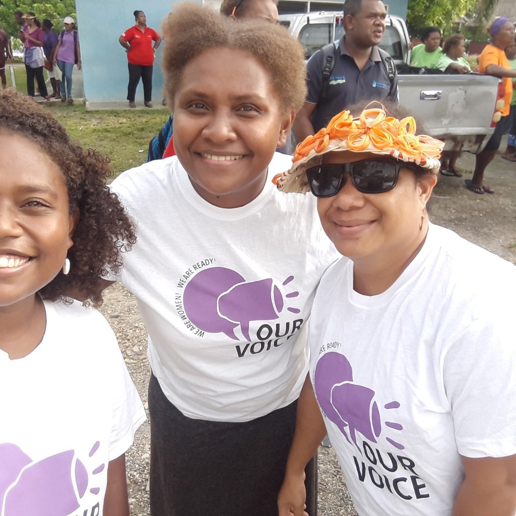 Women’s Rights Action Movement in the Solomon Islands represented the Our Voice campaign at the national international women’s day parade on March 8th