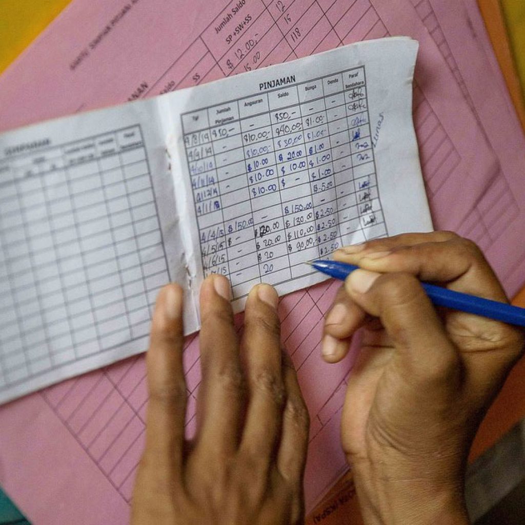 Women reviewing a financial budget