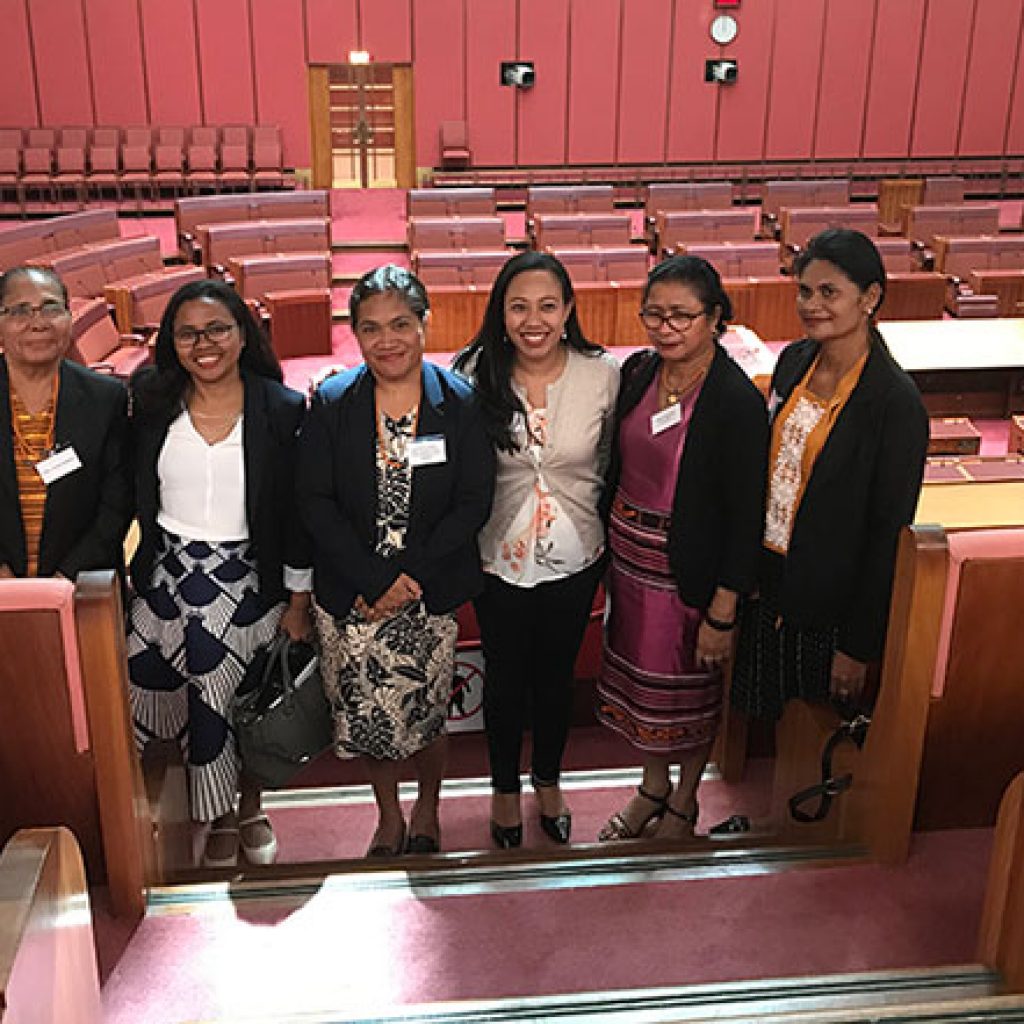 Women MPs from Timor-Leste visit Parliament House in Canberra.