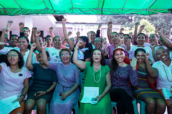 Press conference at Fokupers, Dili, Timor-Leste, 2019.