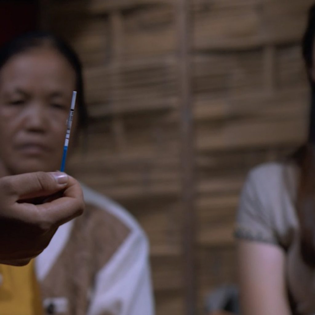 Image from MC3 Tai Media video showing two women learning about contraception