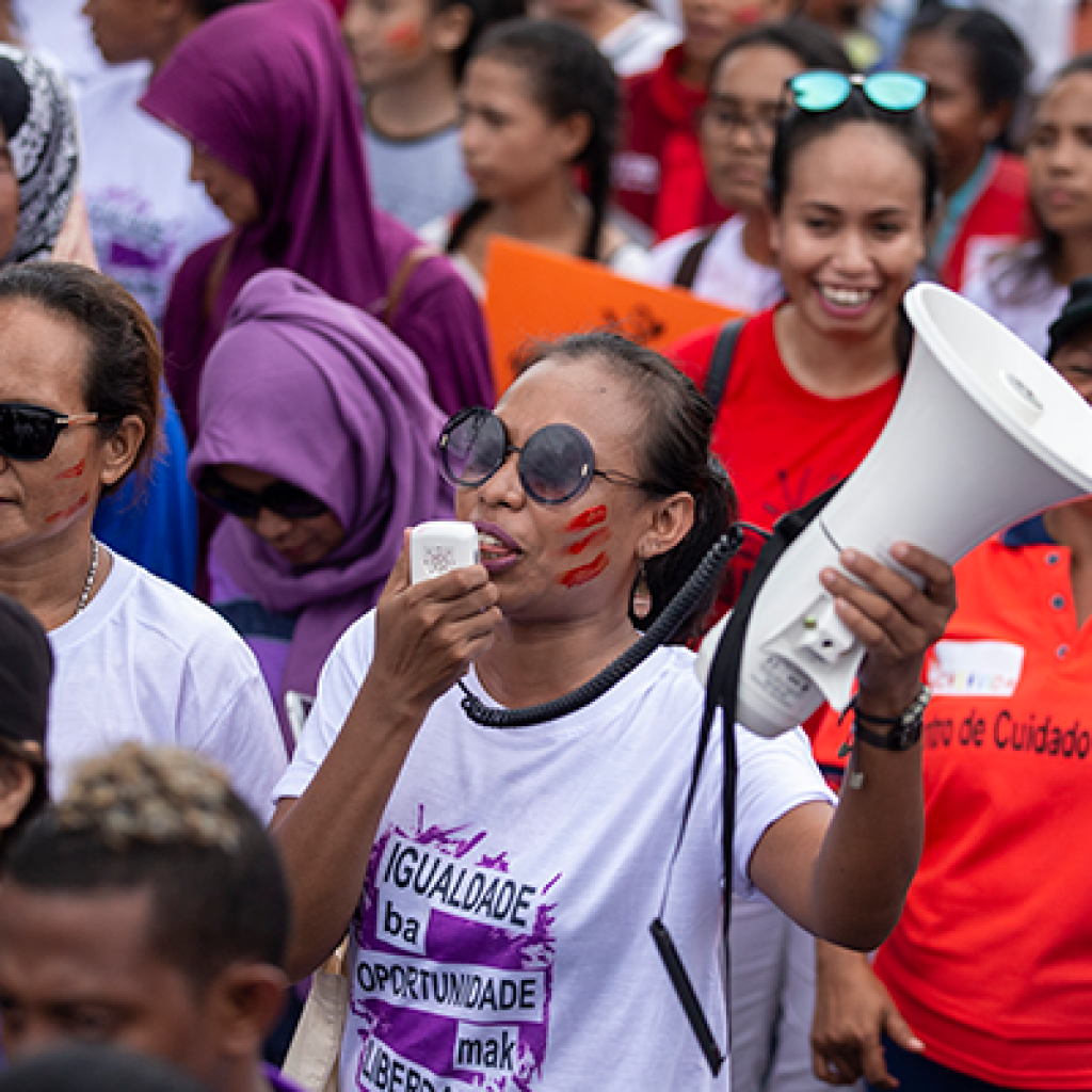 International Women's Day 2019 march in Dili, Timor-Leste. Photo: Harjono Djoyobisono