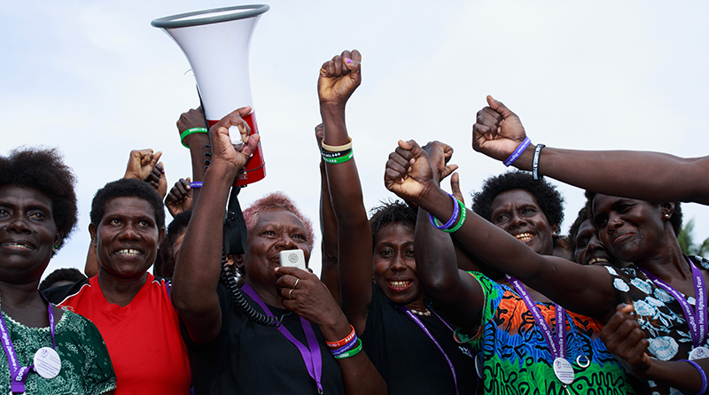 Participants at the Bougainville Women's Human Rights Defenders Forum. Photo: Harjono Djoyobisono