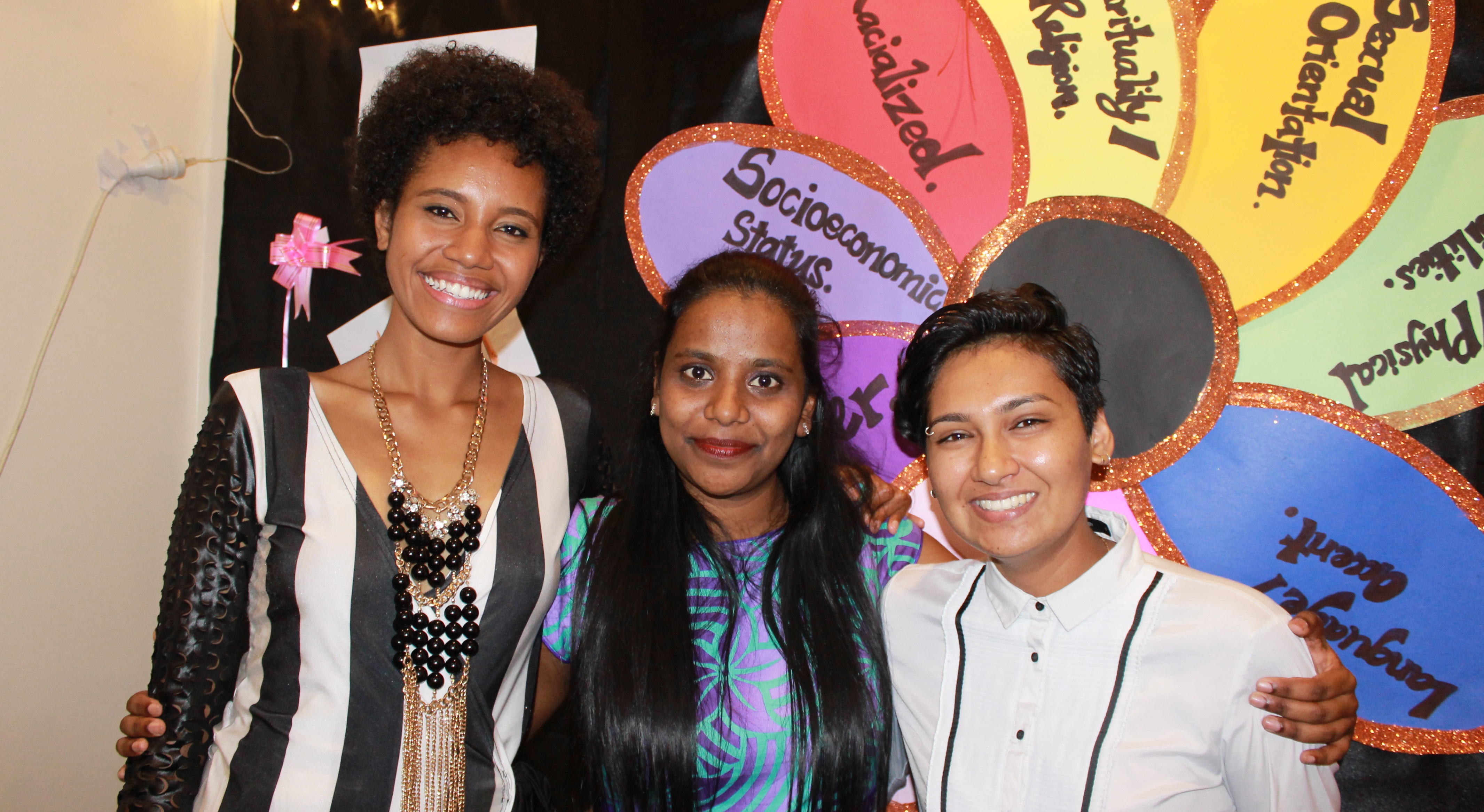 ELF Graduates Lagakali Tavaiqia, Nandni Vandhana, Ashlyn Sheena Lal. Photo: Bronwyn Tilbury