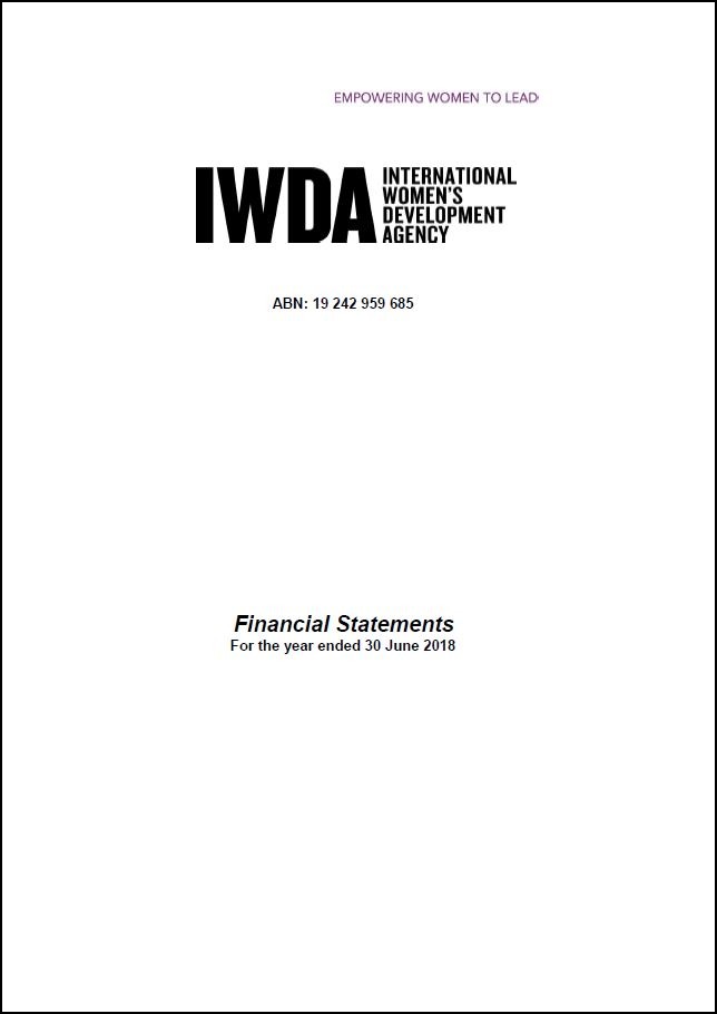 IWDA 2018 Financial Statement