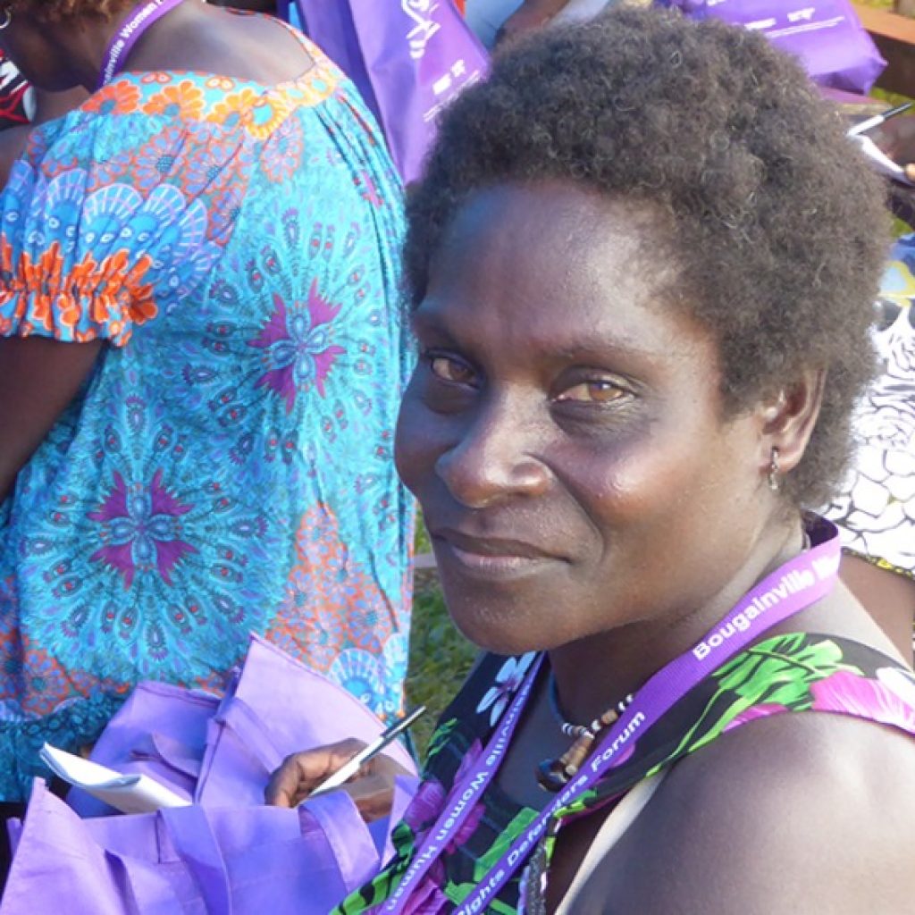 Image of a woman participating at the Bougainville Women Human Rights Defenders Forum