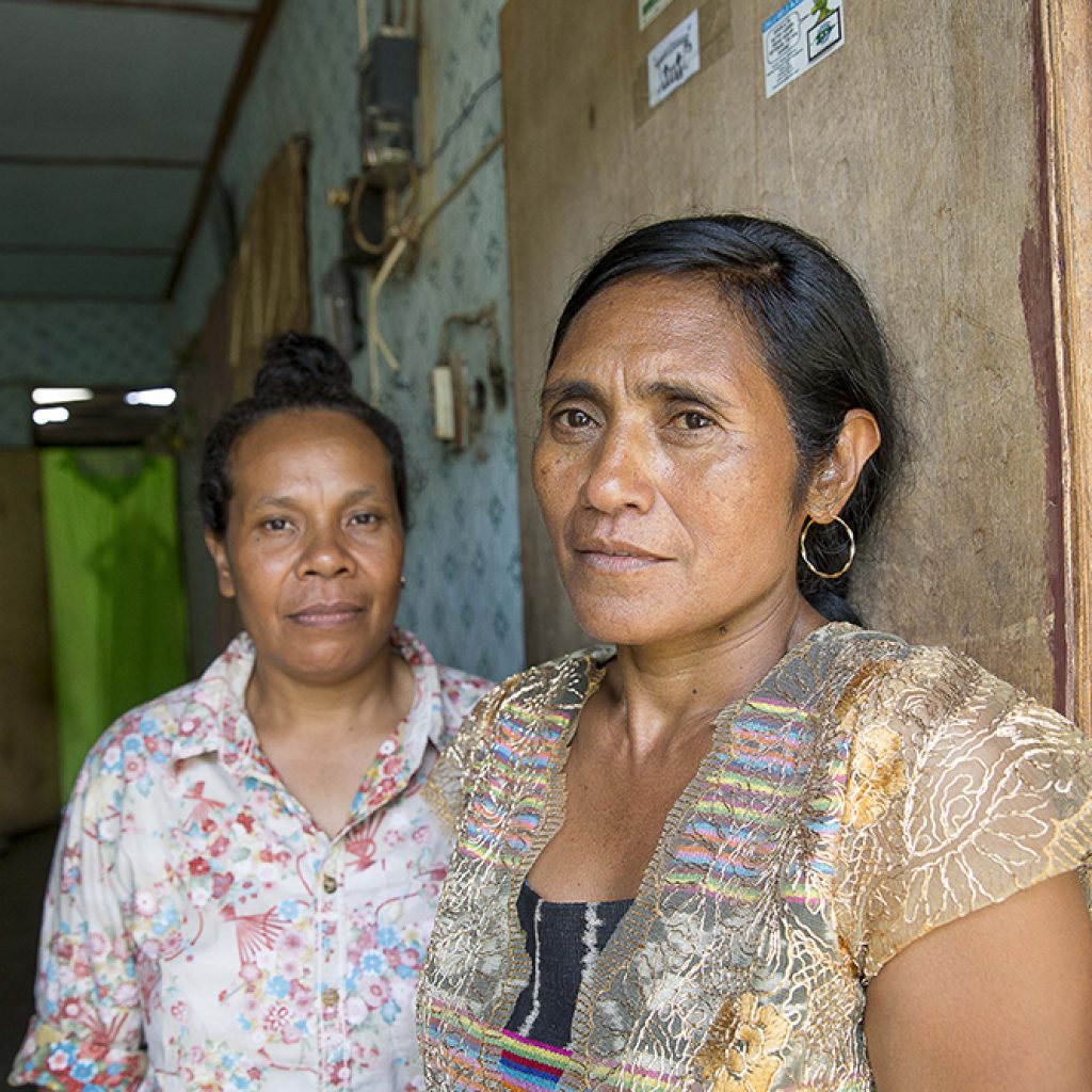 Alola Foundation staff member Francisca Alves Taolin, and Rita Sarmento, a woman Alola supported to run for Village Chief in Timor-Leste. Photo: Anna E Carlile
